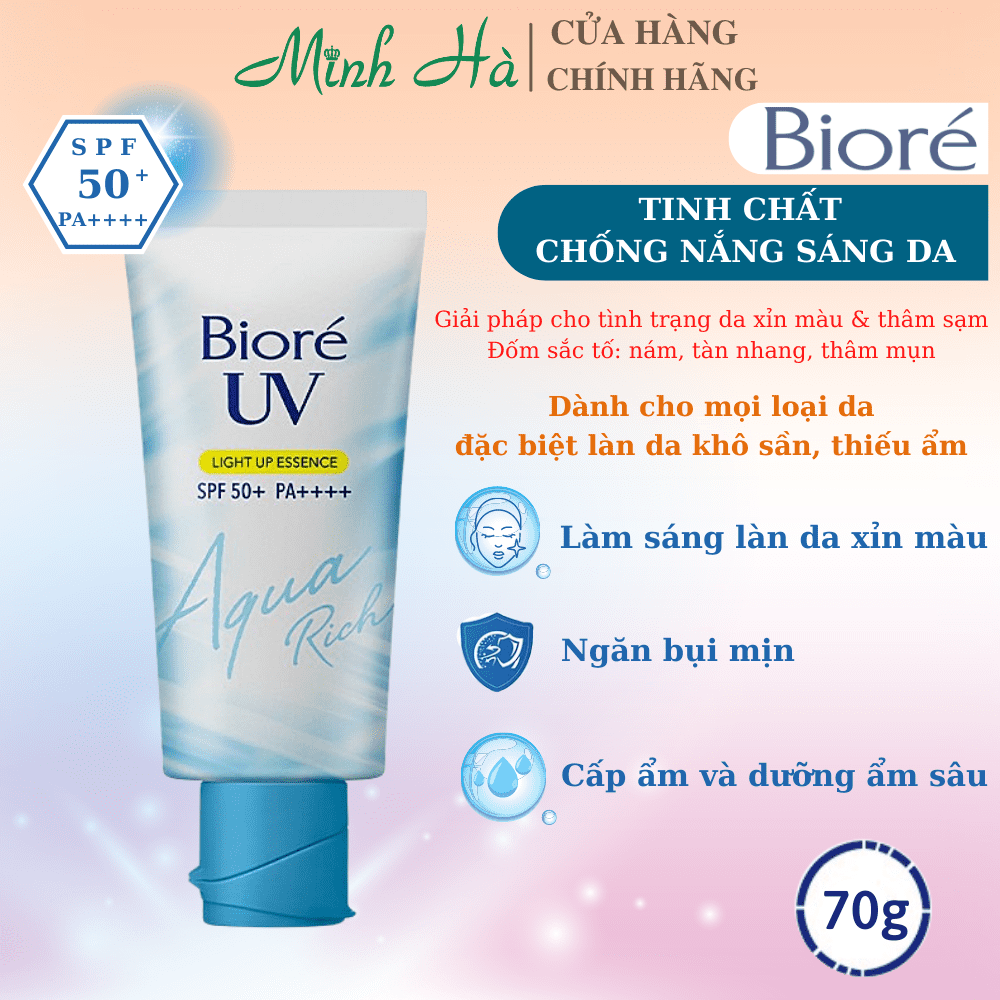 Kem chống nắng Biore UV SPF50+ PA+++ 85g dưỡng ẩm sâu, bảo vệ da trước tác hại từ mặt trời