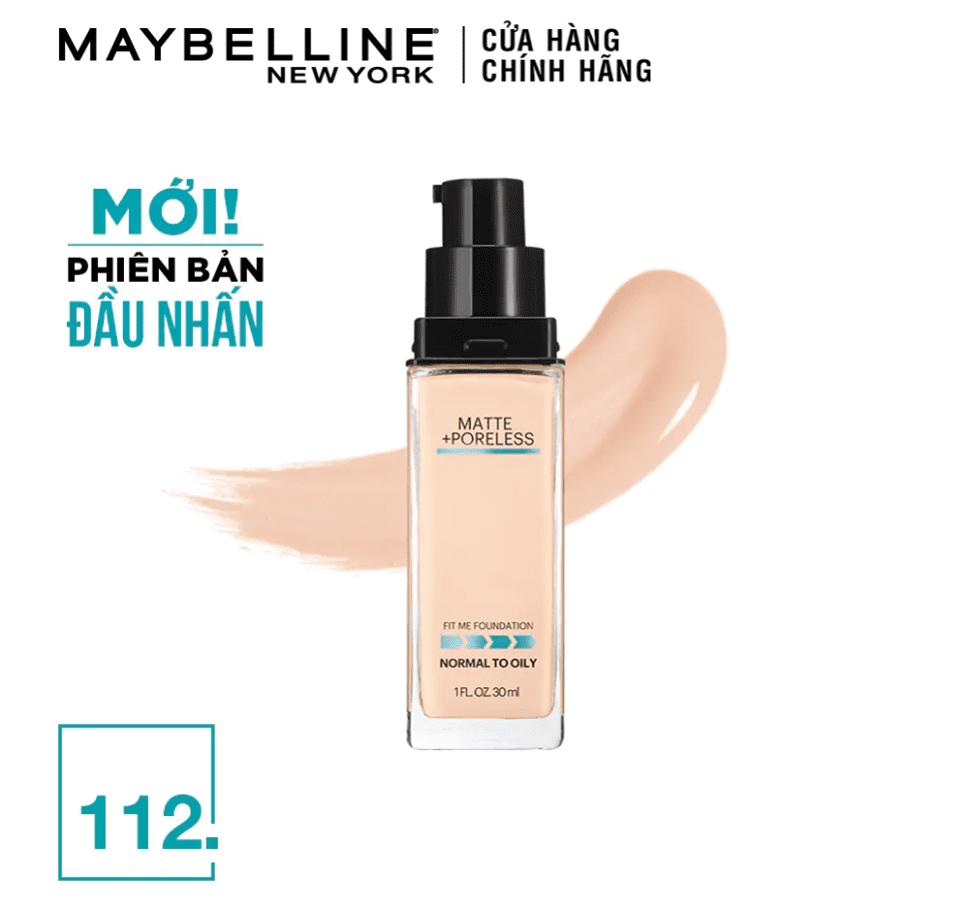 Kem nền Maybelline Fit Me Matte Poreless Foundation 30ml kiềm dầu che phủ cho da