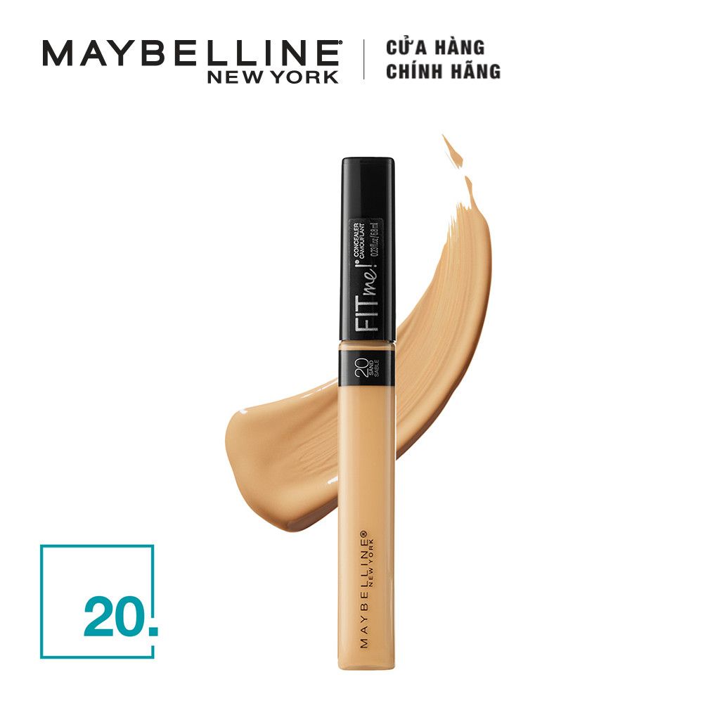 Kem che khuyết điểm Maybelline Fit Me Concearler 6.8ml mỏng mịn, dễ dàng tán đều và bám vào da