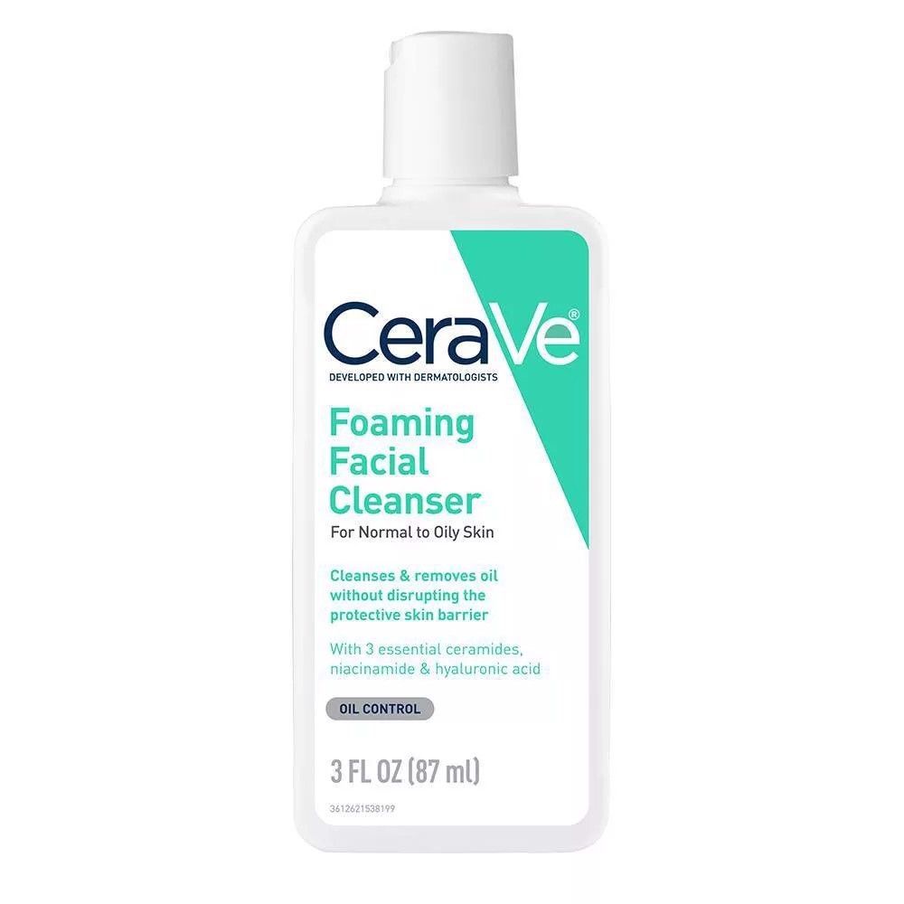 Sữa rửa mặt Cerave Foaming Facial Cleanser 473ml dành cho da thường và da dầu