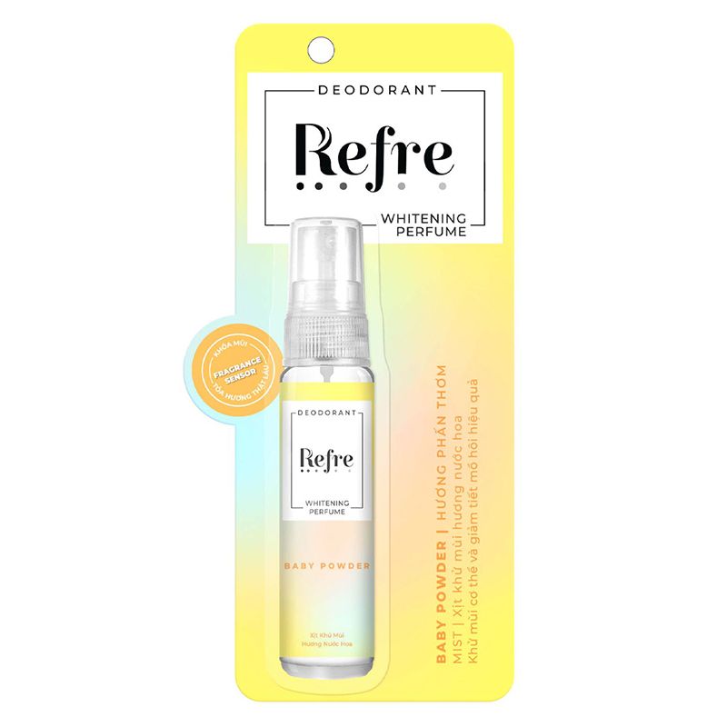 Xịt khử mùi hương nước hoa Refre Whitening Perfume 30ml cho bạn thêm phần tự tin thể hiện phong cách riêng
