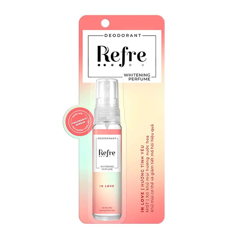 Xịt khử mùi hương nước hoa Refre Whitening Perfume 30ml cho bạn thêm phần tự tin thể hiện phong cách riêng
