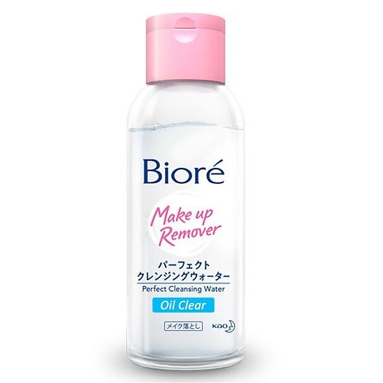 Nước tẩy trang sạch nhờn Bioré Makeup Remover Perfect Cleansing Water Oil Clear 90ml dịu nhẹ da