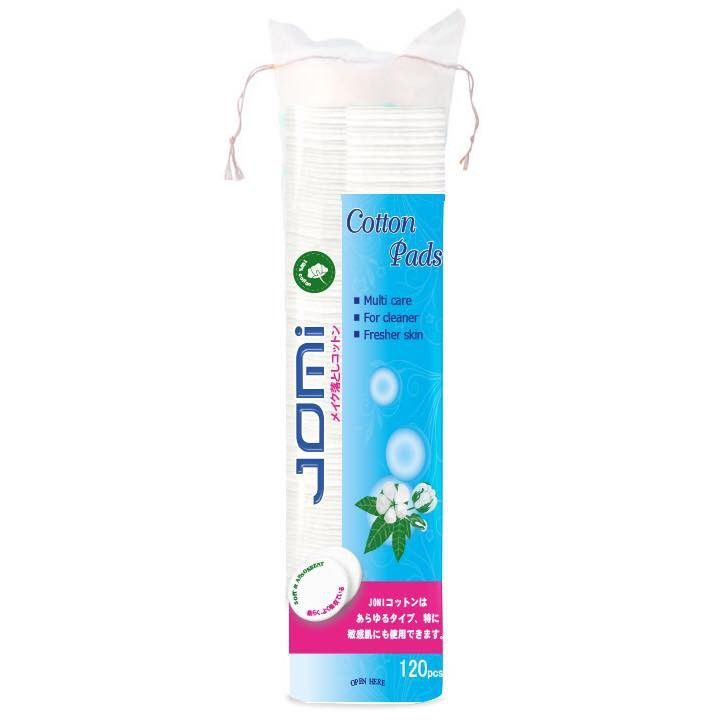 Bông tẩy trang Jomi Cotton Pads 120 miếng tiết kiệm dưỡng chất, không để lại xơ bông trên da
