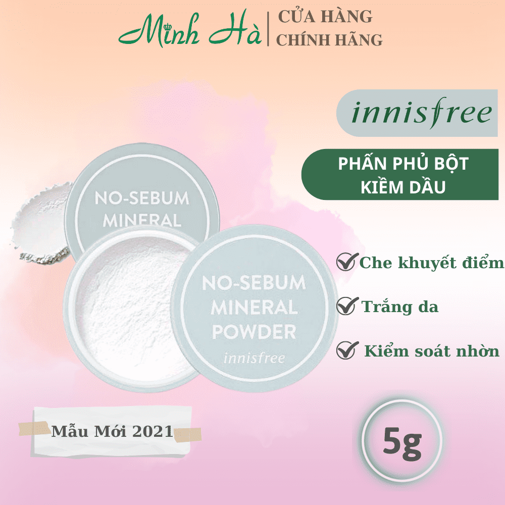 Phấn phủ bột kiềm dầu Innisfree No Sebum Mineral Powder 5g giữ da luôn mịn màng