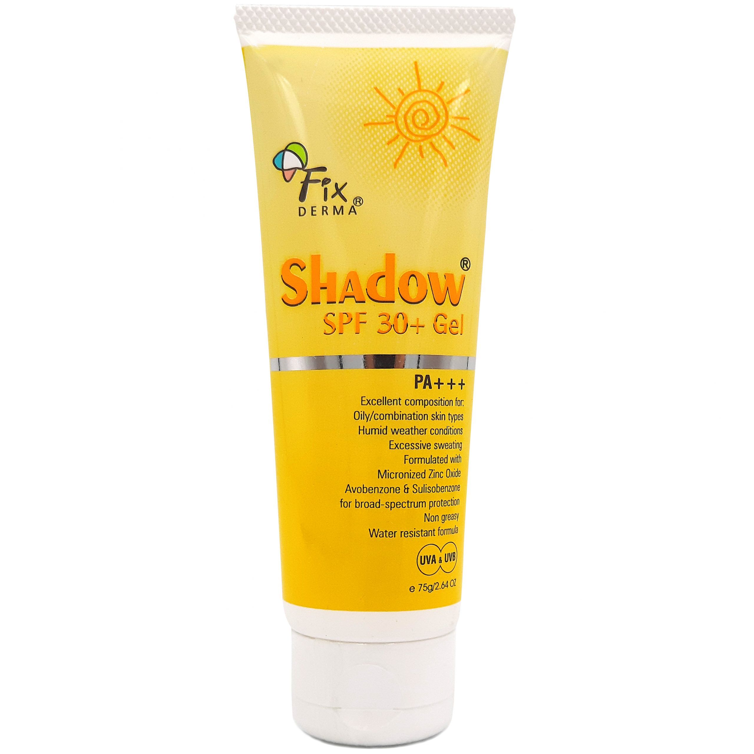 Kem chống nắng Fixderma Shadow SPF 50+ PA+++ 75g bảo vệ làn da kết cấu mỏng nhẹ