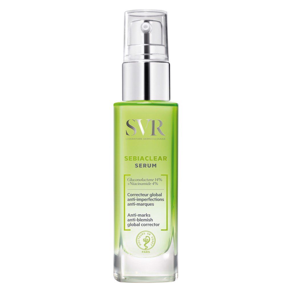 Serum SVR Sebiaclear Gluconolactone 14% + Niacinamide 4% 30ml giảm mụn, mờ nám, làm mềm mịn da