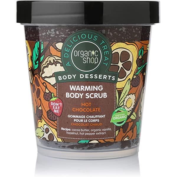 Tẩy tế bào chết toàn thân Organic Shop Body Desserts Scrub 450ml bản EU giúp dưỡng ẩm và làm sạch da