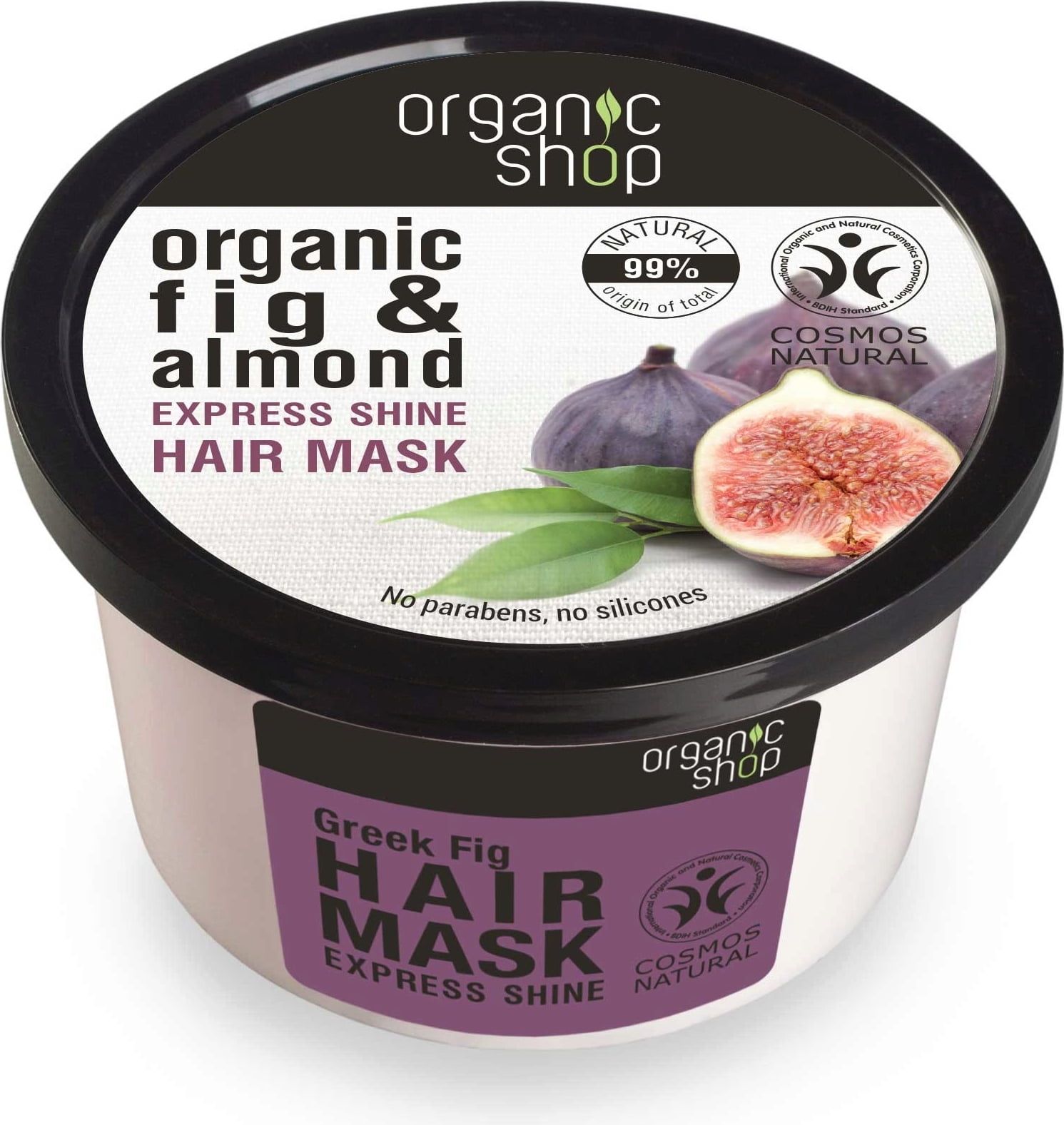 Mặt nạ hấp tóc Organic Shop Natural Hair Mask 250ml giúp phục hồi tóc hư tổn