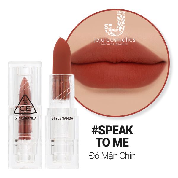 Son 3CE Soft Matte Lipstick 3.5g mềm, lì và nhẹ môi