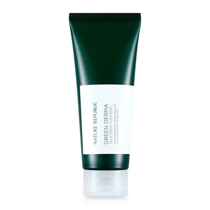 Sữa rửa mặt Nature Republic Green Derma Mild Cica Foam Cleanser 150ml giúp làm sạch và cấp ẩm cho da