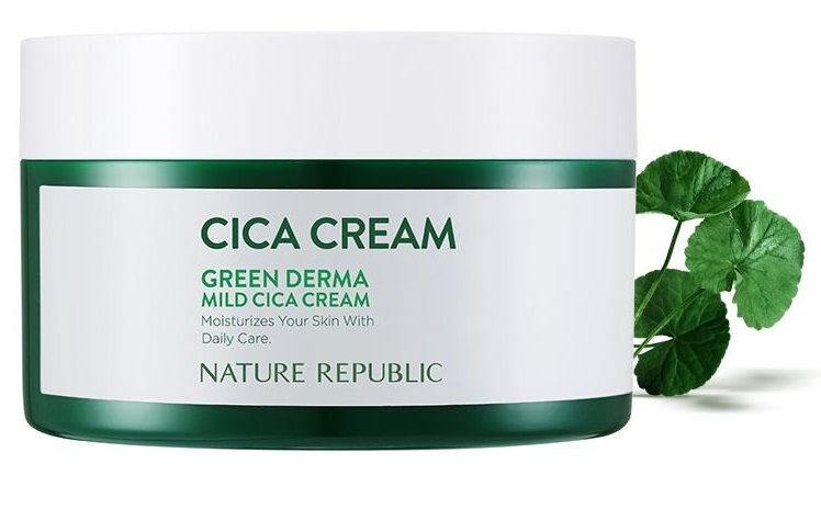 Kem dưỡng da Nature Republic Green Derma Mild Cream 190ml giúp cấp ẩm và làm mềm da
