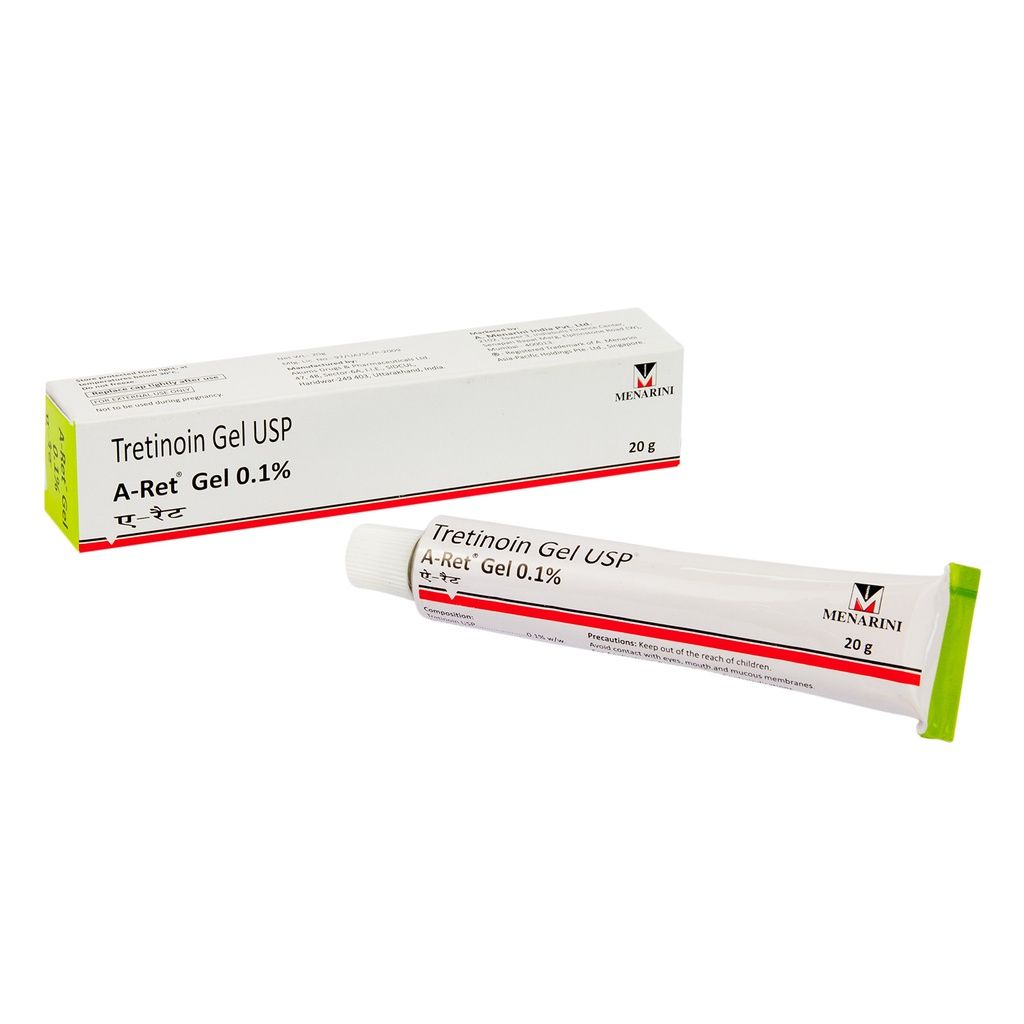 Gel giảm mụn Menarini Tretinoin USP 20g làm sạch mụn, ngừa thâm, tái tạo da vượt trội