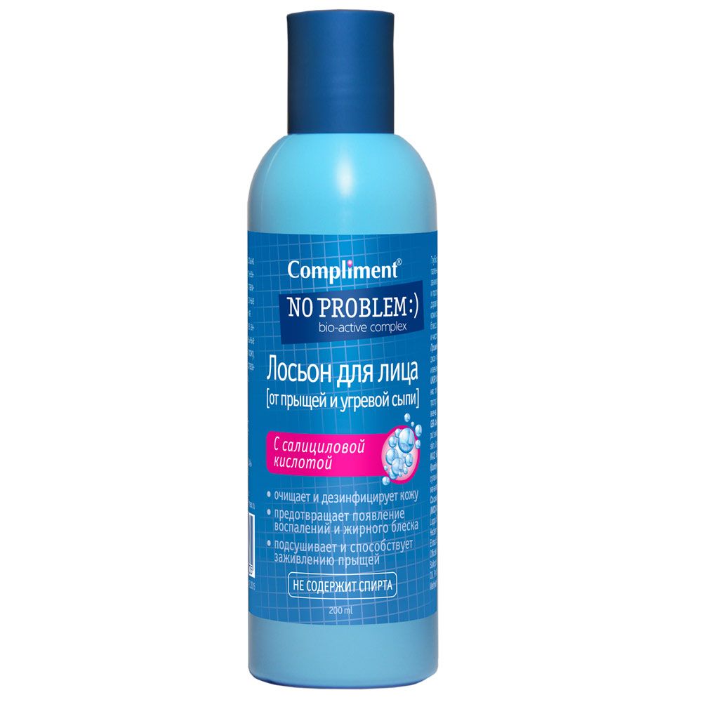 Nước hoa hồng Compliment No Problem 200ml giúp làm sạch da và giảm mụn