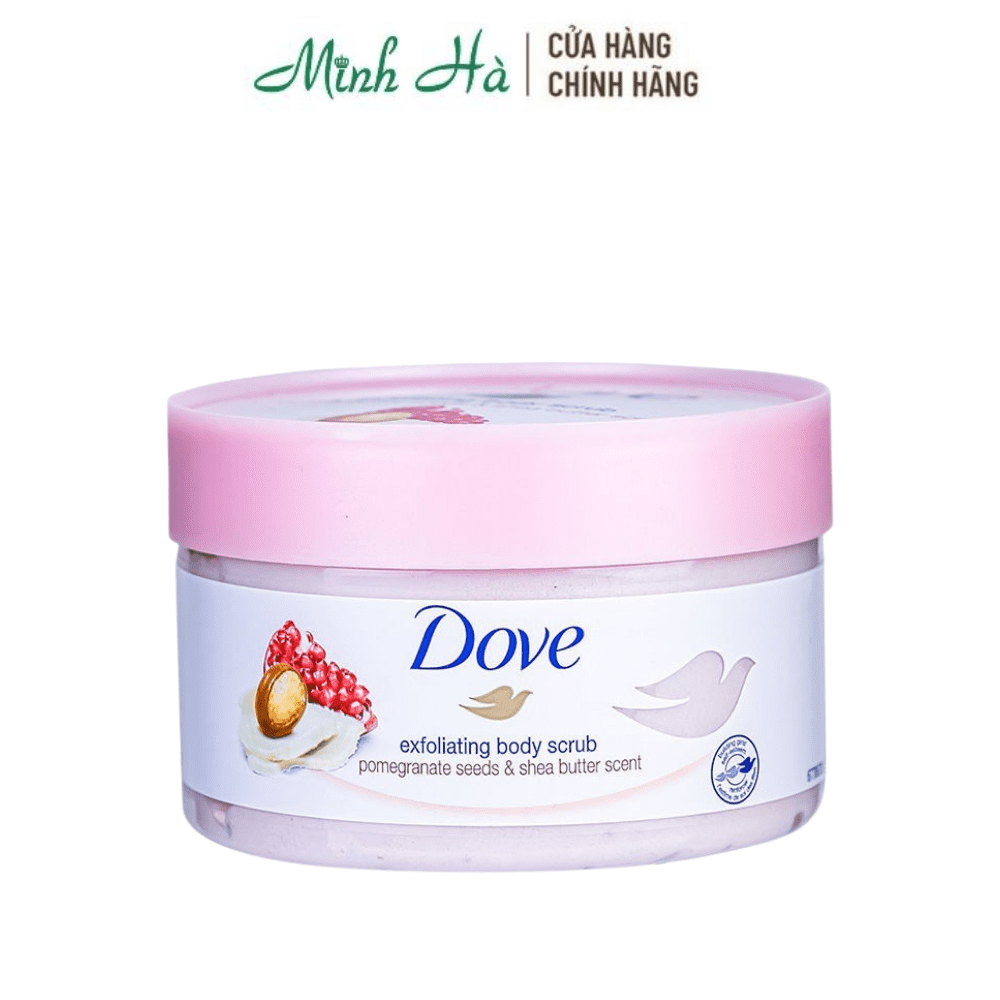 Tẩy da chết Dove các loại 225/298ml giúp dưỡng da mịn màng tươi sáng