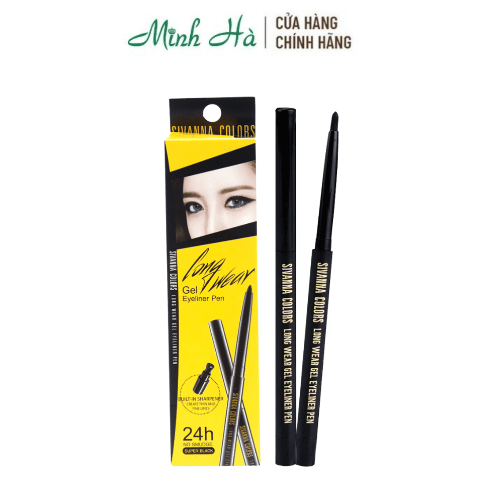 Kẻ mắt Sivanna Long Wear Gel Eyeliner Pen Black 0,5g giúp bạn sở hữu đôi mắt to tròn