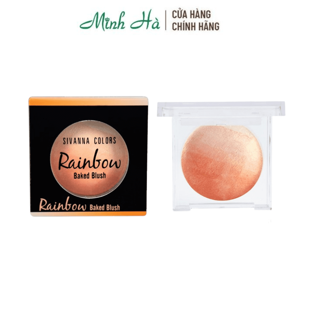 Phấn má Sivanna Color Rainbow Baked Blush HF370 12g giúp đôi má ửng hồng tự nhiên, tràn đầy sức sống