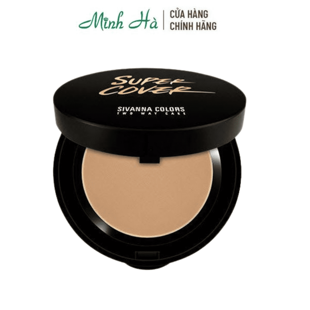 Phấn phủ Sivanna Super Cover Highest Wear Pact HF201 10g che phủ tốt lâu trôi
