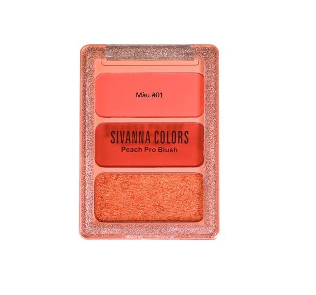 Má hồng Sivanna Colors Peach Pro Blush HF6030 4g vừa makeup cho cả má và mắt vô cùng tiện lợi