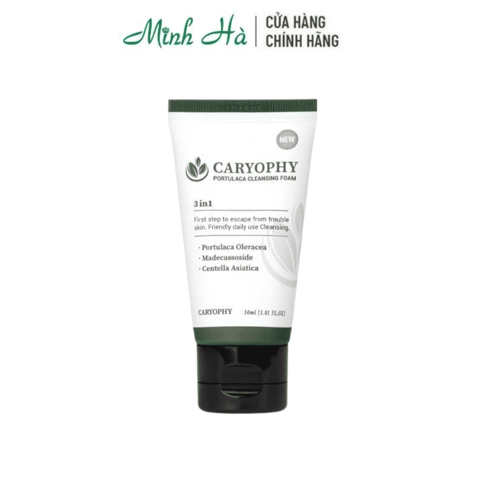 Sữa rửa mặt Caryophy Portulaca Cleansing Foam 150ml giúp làm sạch sâu, dưỡng ẩm, chăm sóc làn da tổn thương