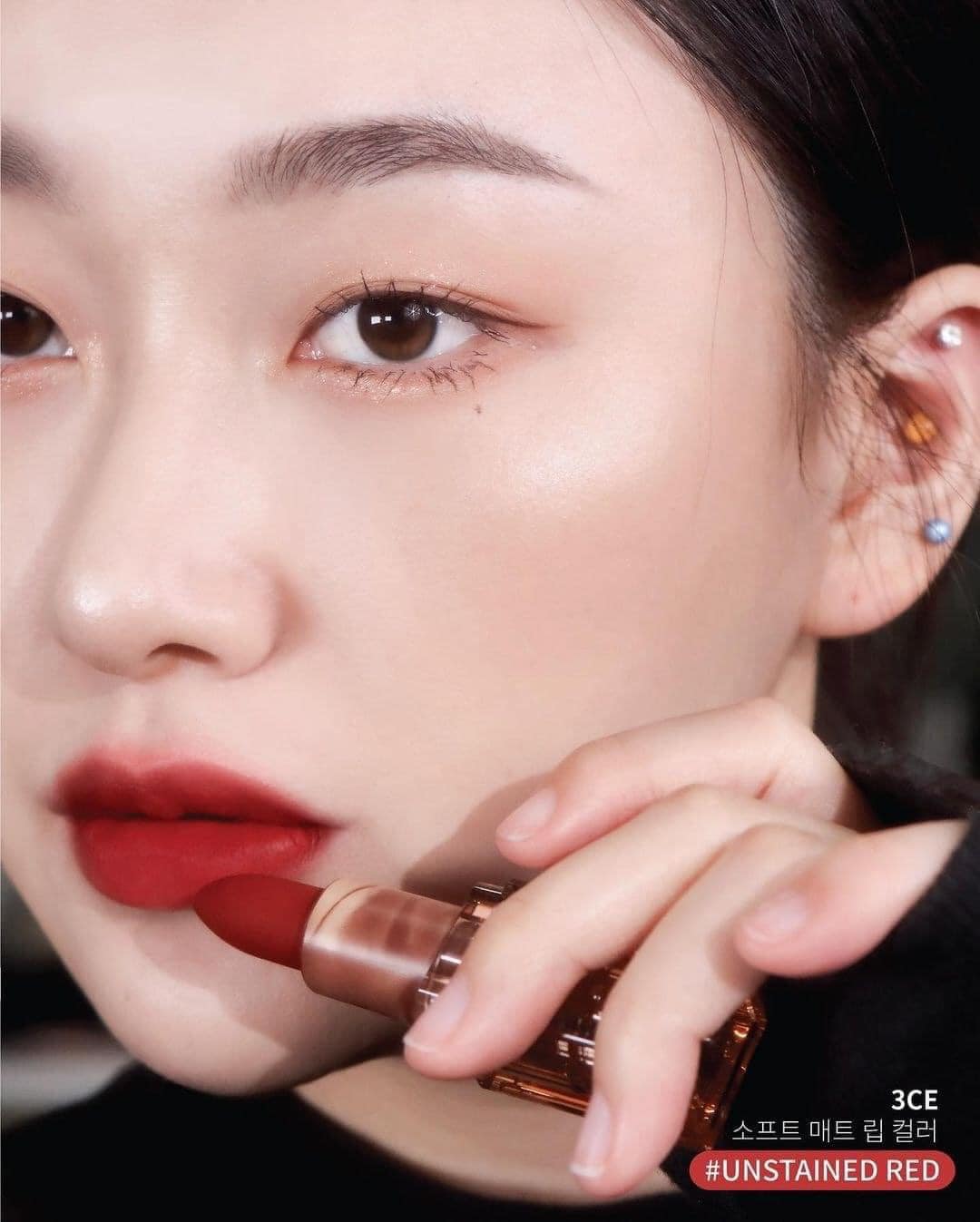 Son 3CE Soft Matte Lipstick - Version Deep Under More Deep 3.5g lên màu chuẩn chỉ với một lần chạm