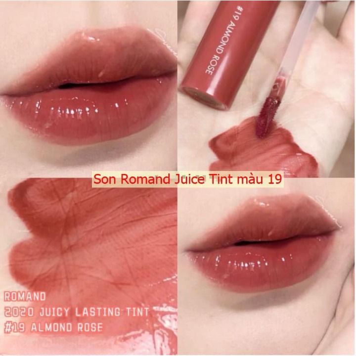 Son tint lì Romand Juicy Lasting Tint 5.5g độ bám màu cao lên màu đẹp