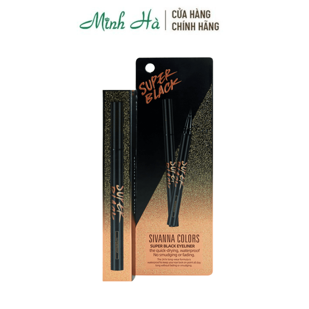 Kẻ mắt Sivanna Super Black Eyeliner HF9023 0.6g giúp đôi mắt trở nên to tròn, quyến rũ hơn