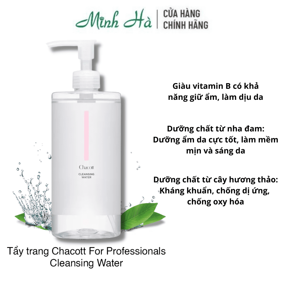Nước tẩy trang Chacott Nhật 500ml tẩy trang đa năng, dịu nhẹ cho mọi loại da