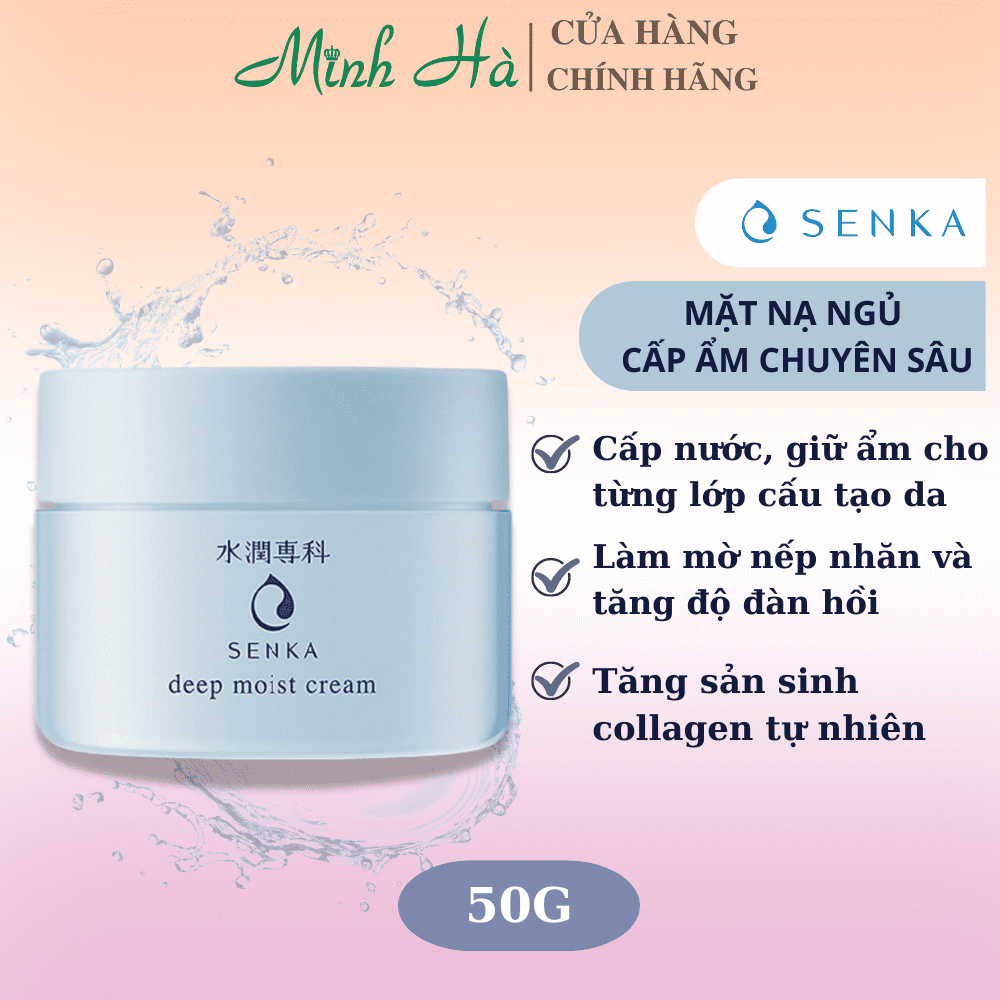Kem dưỡng ẩm Senka Deep Moist Cream 50g cho làn da làn da mịn màng, căng mướt, tràn đầy sức sống