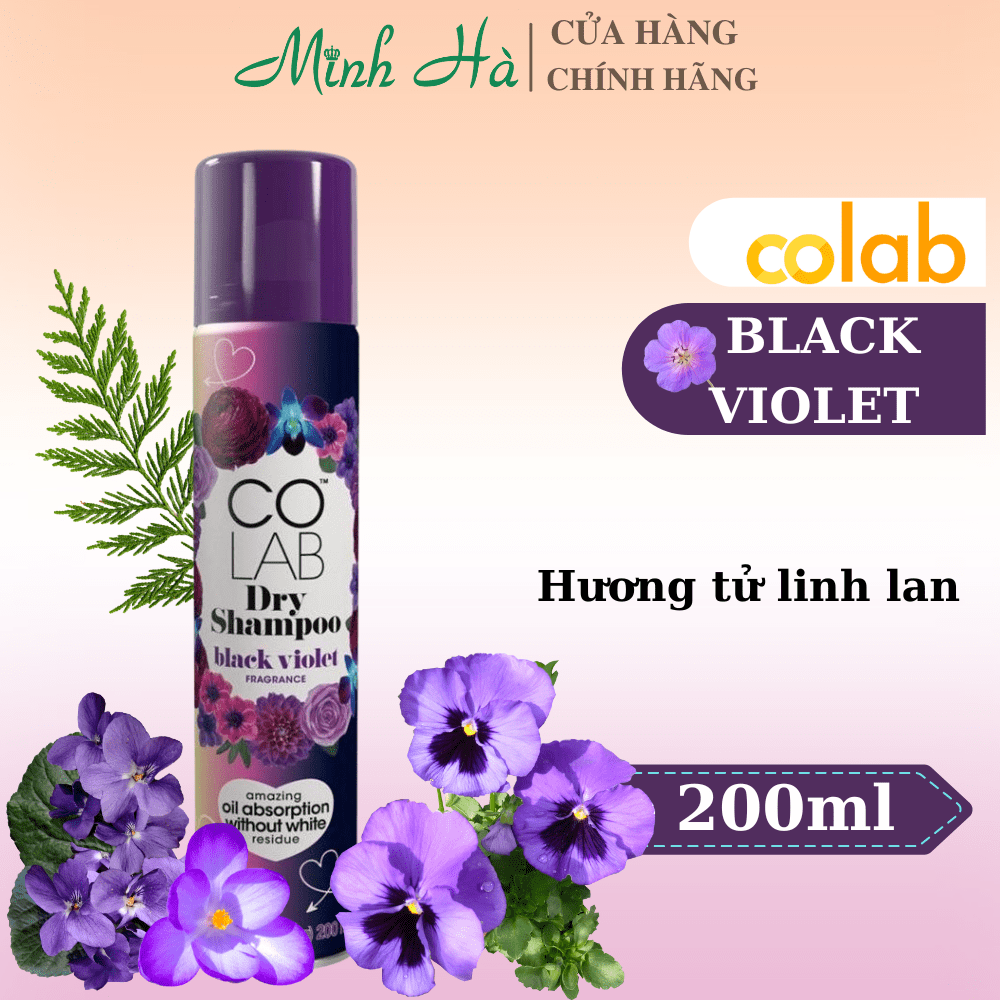 Dầu gội khô Colab Dry Shampoo 200ml giúp làm sạch da đầu mang lại mái tóc bồng bềnh và tràn đầy sức sống