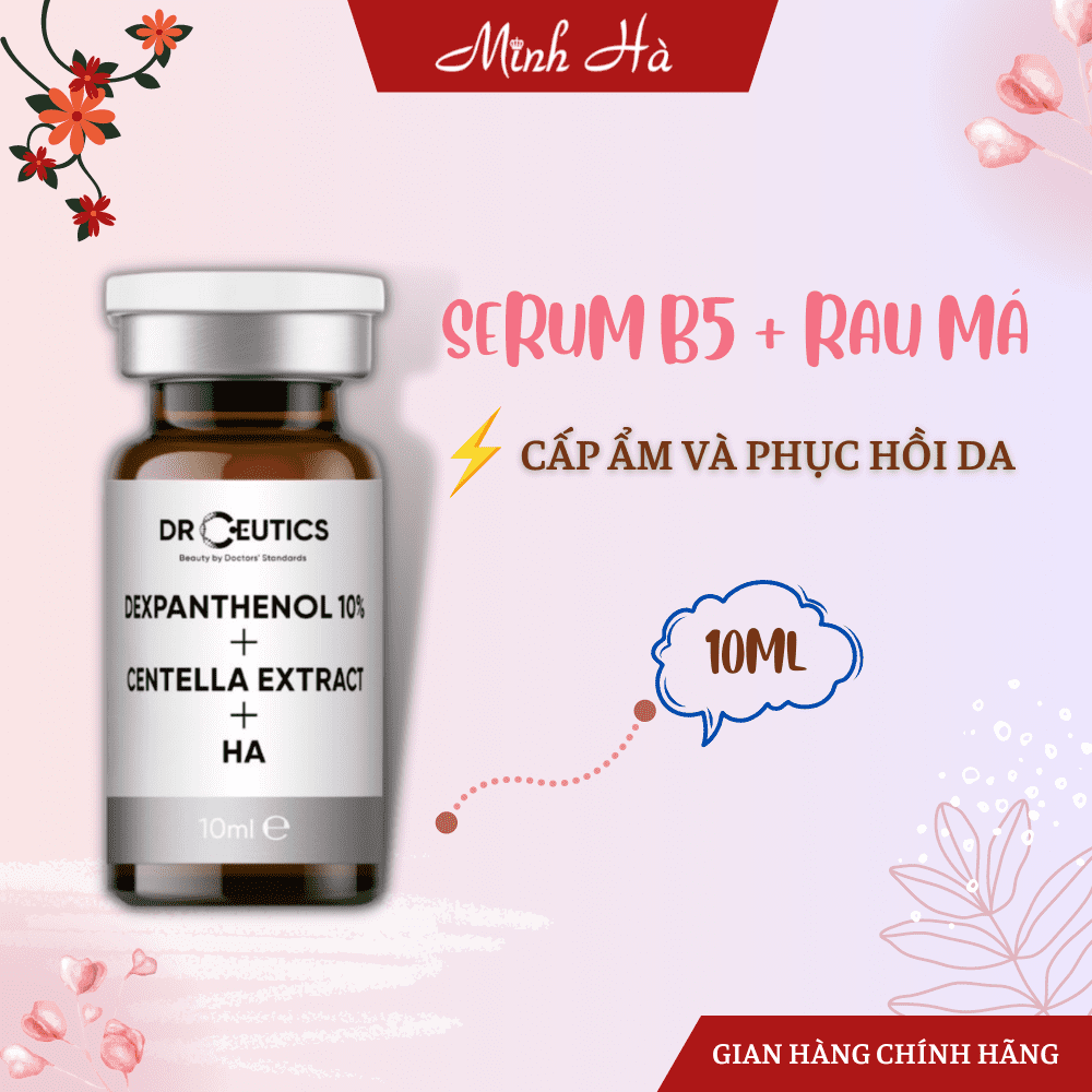 Serum B5 Drceutics Dexpanthenol 10% + Centella Extract + HA 100ml giúp cấp ẩm, phục hồi da
