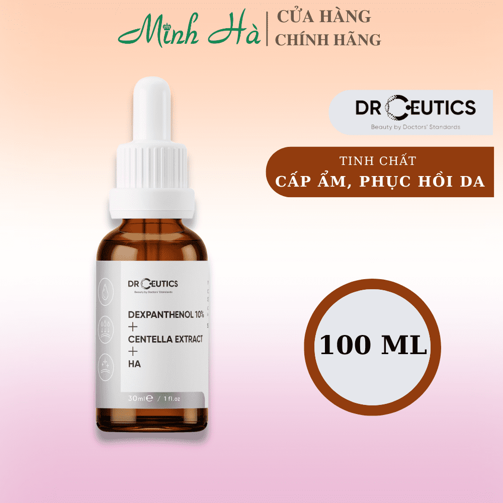 Serum B5 Drceutics Dexpanthenol 10% + Centella Extract + HA 100ml giúp cấp ẩm, phục hồi da