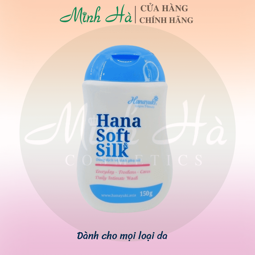 Dung dịch vệ sinh phụ nữ Soft & Silk Hanayuki 150g làm sạch nhẹ nhàng, không gây kích ứng, khô rát