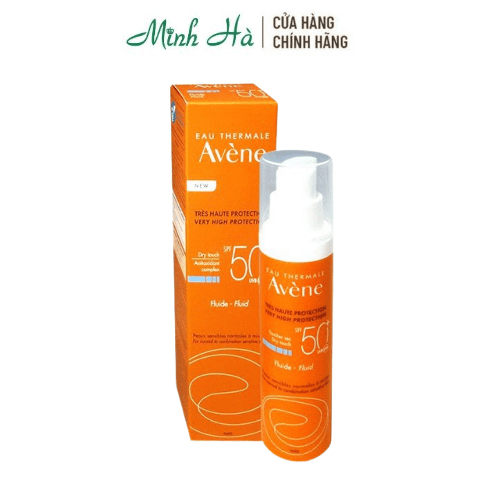 Kem chống nắng Avene Dry Touch Fluid SPF 50+ 50ml giúp làm dịu nhẹ làn da, chống kích ứng