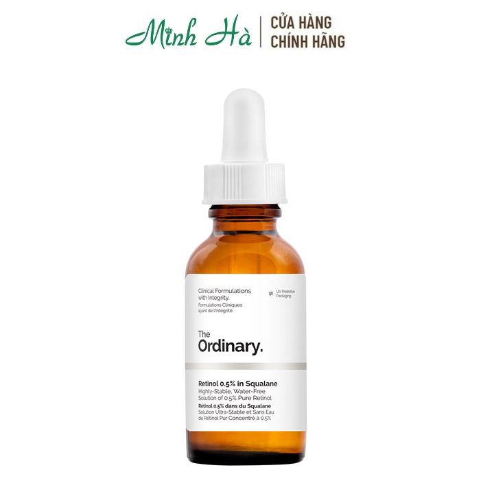 Serum chống lão hóa The Ordinary Retinol 0.5% in Squalane 30ml giúp giảm nếp nhăn