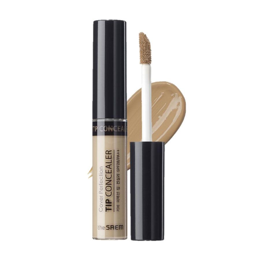 Che khuyết điểm The Saem Cover Perfection Tip Concealer SPF28 PA++ 10ml giúp che những khuyết điểm trên da