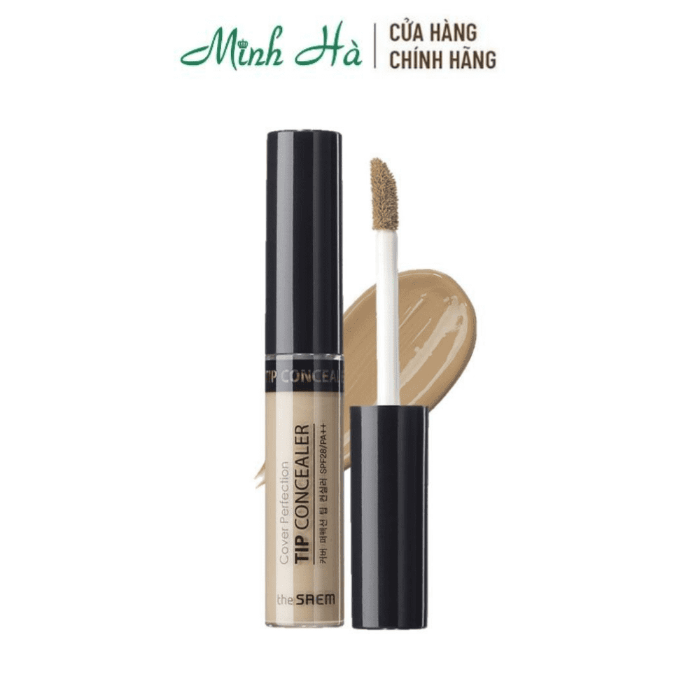 Che khuyết điểm The Saem Cover Perfection Tip Concealer SPF28 PA++ 10ml giúp che những khuyết điểm trên da