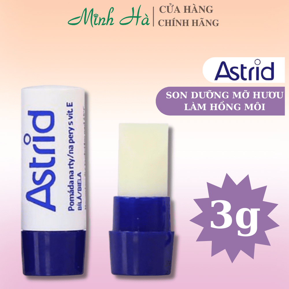Son dưỡng mỡ hươu Astrid Lip Balm 3g dưỡng ẩm thiết kế nhỏ gọn xinh xắn