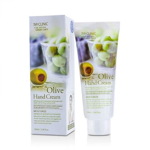Kem dưỡng da tay 3W Clinic Moisturizing Hand Cream 100ml nuôi dưỡng da ẩm mượt, căng mịn và trắng sáng