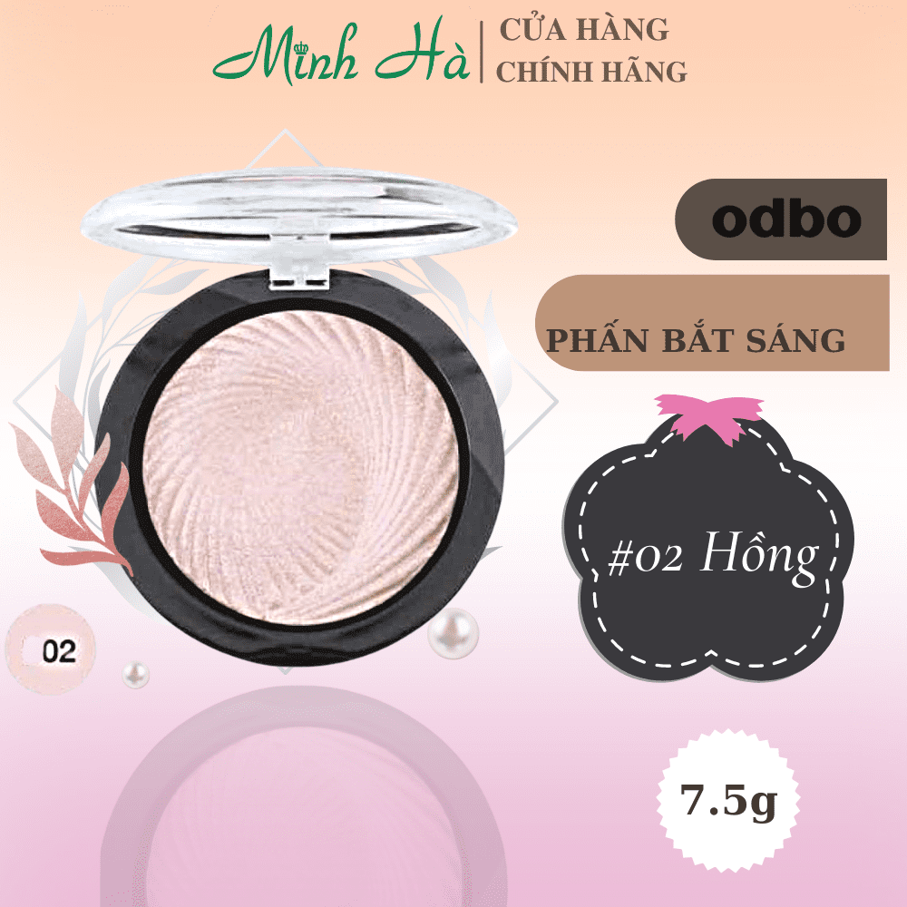 Phấn bắt sáng Odbo Vivid Baked Highlighter OD106 7.5g tạo điểm nhấn cho gương mặt