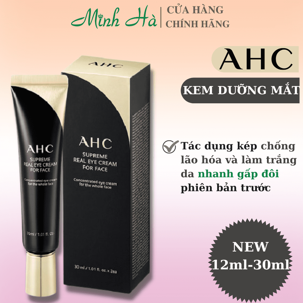Kem mắt AHC Youth Lasting Real Eye Cream 30/40ml dưỡng trắng và giảm vết nhăn