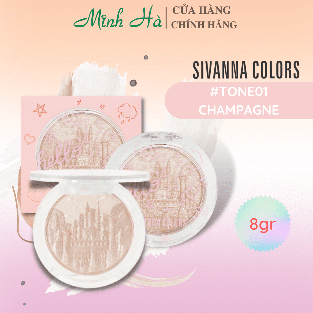 Phấn bắt sáng Sivanna Colors Dream Castle Highlighter HF5080 8g tạo điểm nhấn thu hút ánh nhìn