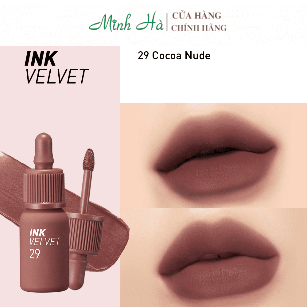 Son kem lì Ink Velvet Peripera 4g lên môi mượt bền màu