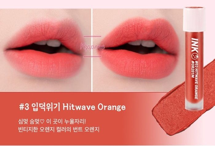 Son kem lì Ink Velvet Peripera 4g lên môi mượt bền màu