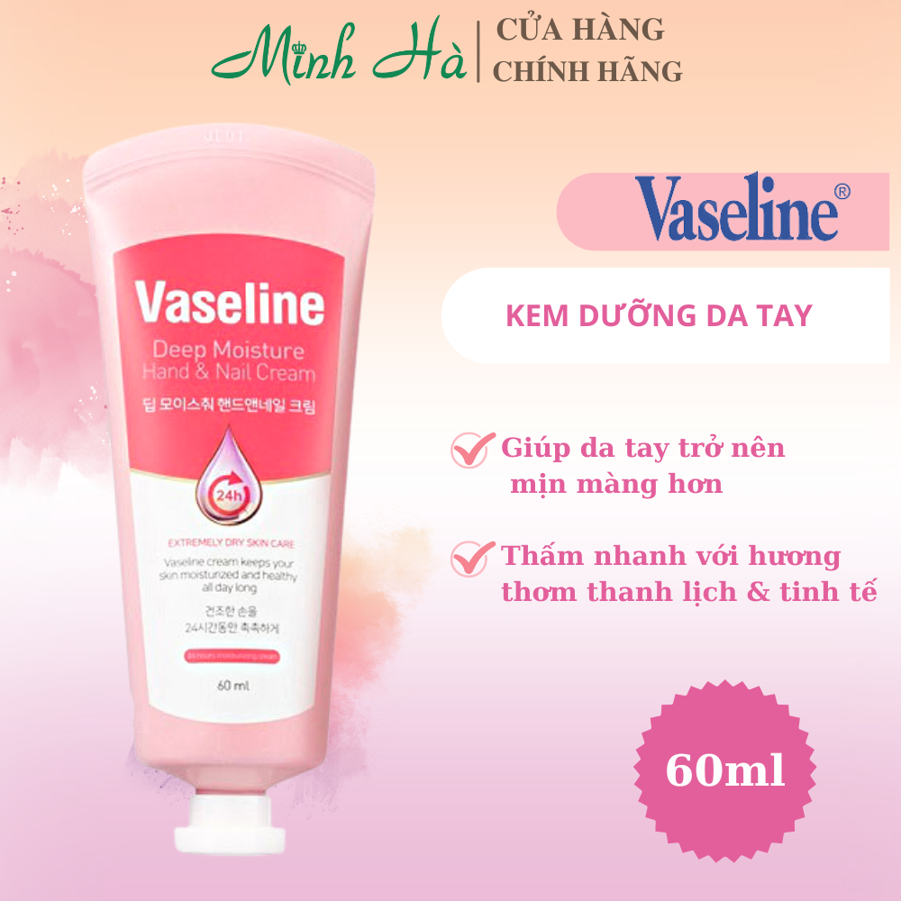Kem dưỡng da tay và chân Vaseline Deep Moisture Cream 60ml dưỡng ẩm giúp da mềm mại