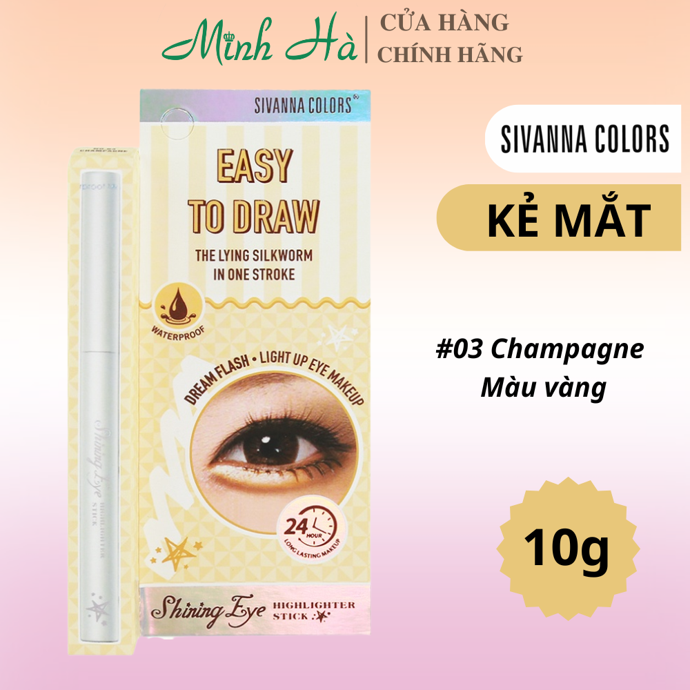 Kẻ mắt Sivanna Colors HF928 10g giúp bắt sáng, tạo nhũ mắt