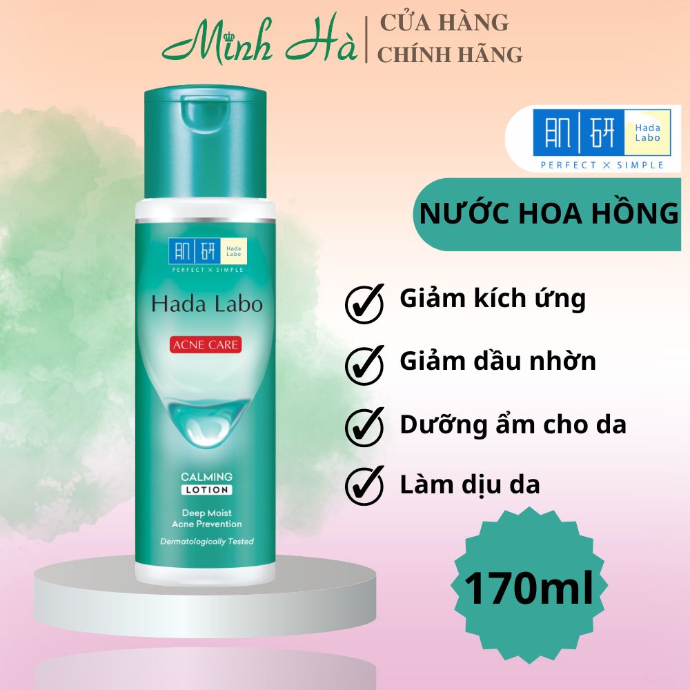 Nước hoa hồng Hada Labo Acne Care 170ml dành cho da mụn, da nhạy cảm
