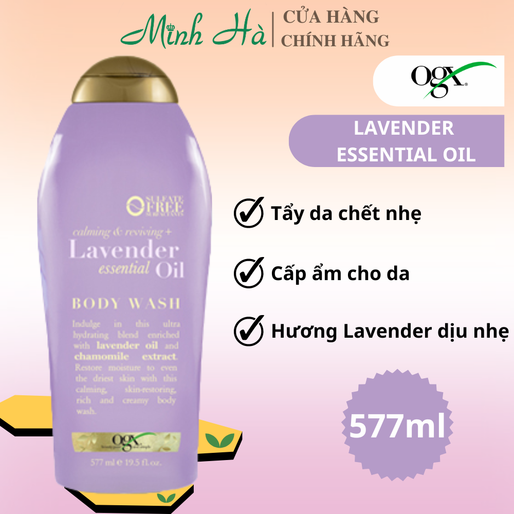 Sữa tắm OGX 577ml dành cho mọi loại da giúp cấp ẩm, làm mịn da