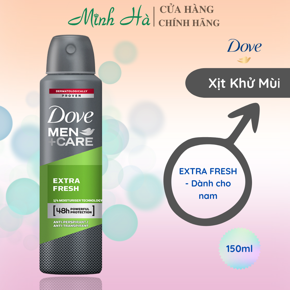 Xịt khử mùi Dove 150ml các loại khử mùi giúp làn da dưới cánh tay trắng mịn màng