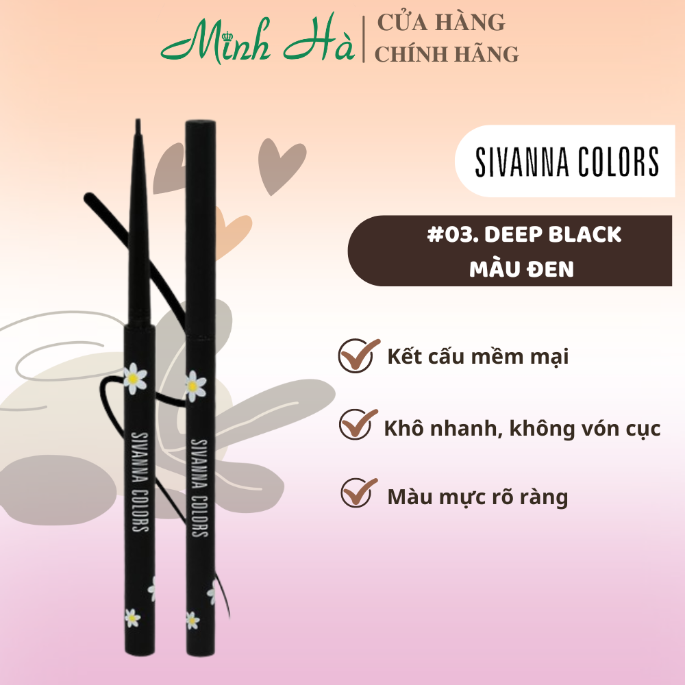 Gel kẻ mắt Sivanna Colors Fine Wateroof Eyeliner Gel HF772 1g chất gel mịn chống thấm nước